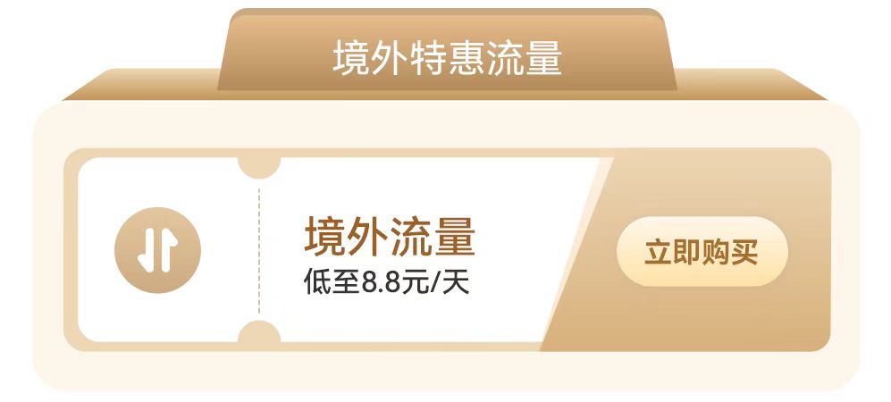 已领取国漫礼包卓越钻石卡以下全球通客户境外特惠流量